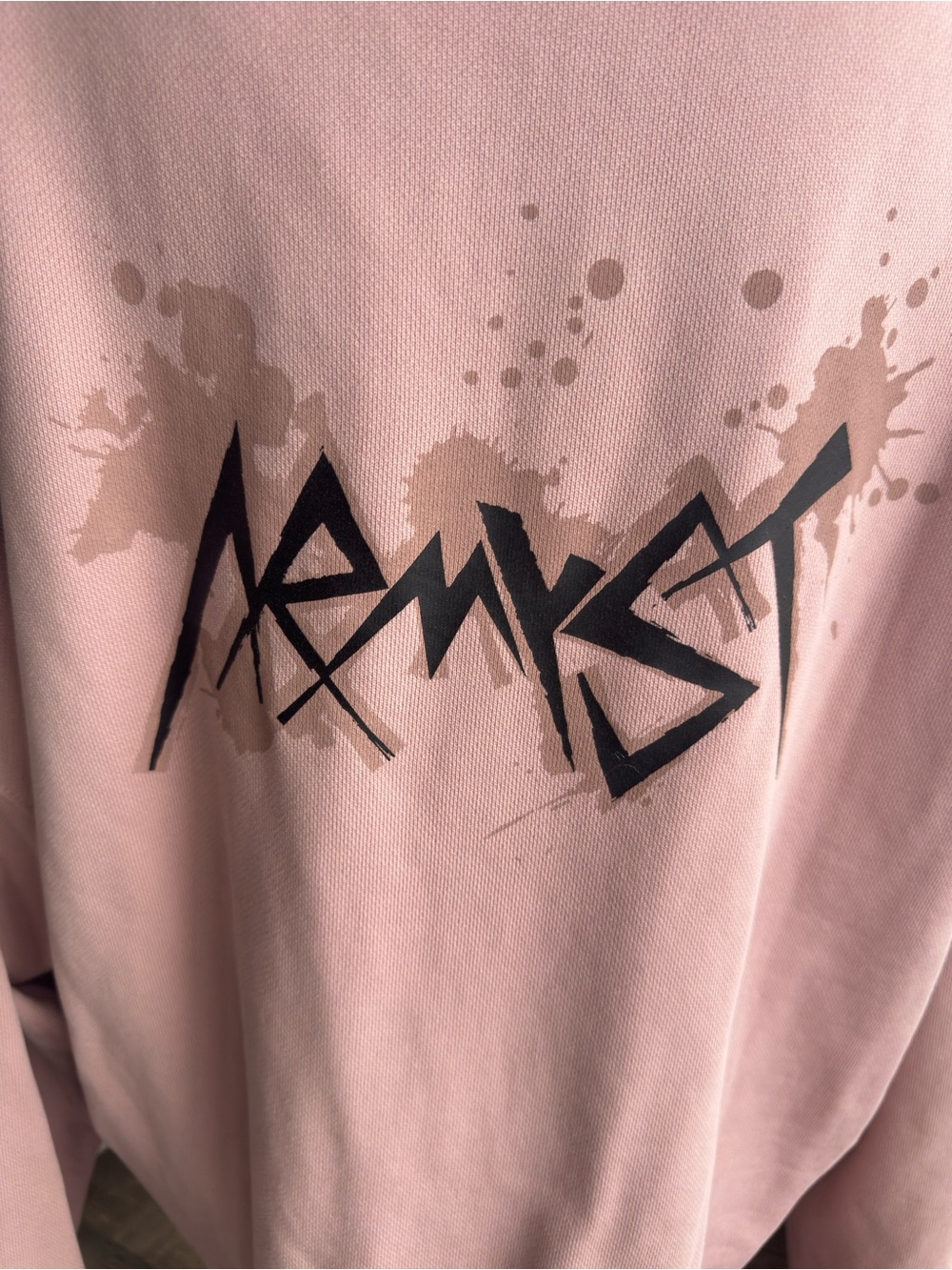 BTS ARMY Women's Dusty Pink Zip Hoodie with Hood and Drawstrings - Picture 10 of 14